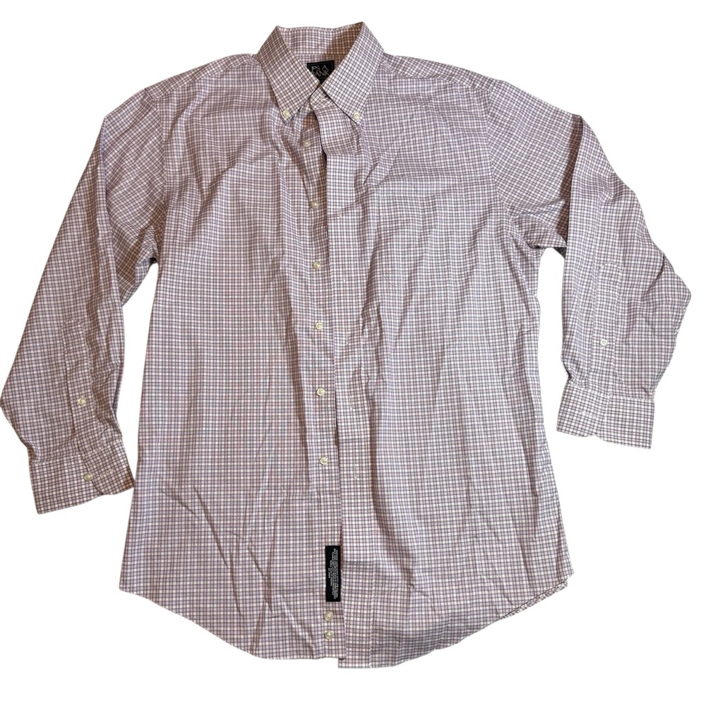 Jos. A. Bank Men's Tailored Fit Traveler Dress Shirt 16 - 32 100% Cotton Purple